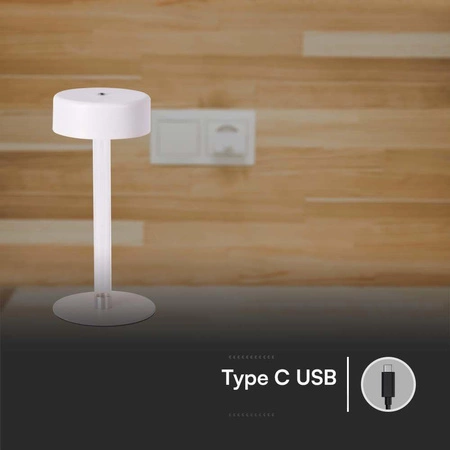 Lampka nocna Ling biała 3W 3000K-6000K stylowa lampa o wielu zastosowaniach idealna do sypialni biura charakterystyczna konstrukcja