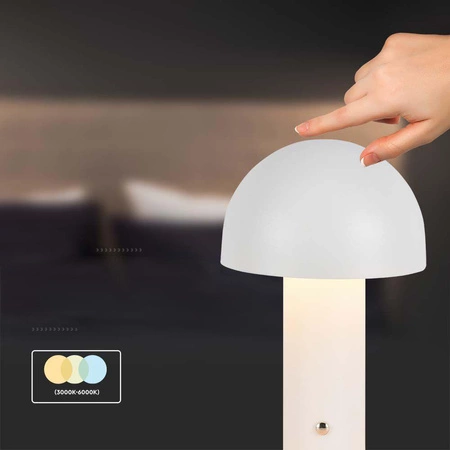 Lampka nocna Vivid biała 3W 3000K-6000K wysokiej jakości lampa do każdej aranżacji metalowa konstrukcja funkcja zmiany barwy światła