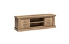 Szafka RTV Antica 162 cm dąb craft złoty stylowa szafka pod telewizor o rustykalnym charakterze metalowe srebrne uchwyty