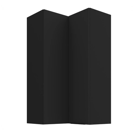 Szafka kuchenna narożna wisząca Black 60x60 GN-108 2F metalowy uchwyt krawędziowy szafka odporna na działanie wilgoci i uszkodzenia
