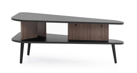 Stolik kawowy Tullio czarny grafit / captains deck oryginalny design stolik osadzony na metalowych nogach w stylu skandynawskim