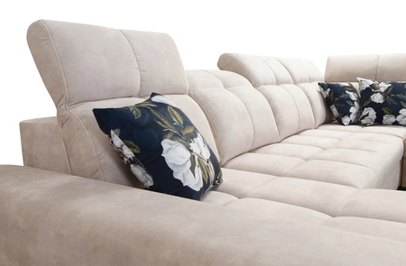 Narożnik z funkcją spania Buffalo VIII żółty lewostronny wysokiej klasy narożnik do salonu z pojemnikami wysoka jakość wykonania