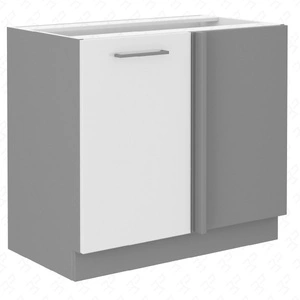 Szafka kuchenna narożna dostawiana Bianka 105 ND 1F BB prawa szafka odporna na parę wodną wysoką temperaturę i rozlaną ciecz