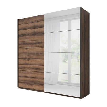 Szafa przesuwna Beta 180 cm dąb monastery pojemna szafa świetnie sprawdzi się w pomieszczeniach o każdej wielkości