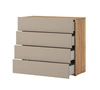 Komoda z szufladami Impressio 100 cm dąb mauvella / ciemny beżowy komoda w nowoczesnym stylu funkcjonalna i pojemna komoda do salonu lub sypialni
