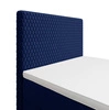Łóżko kontynentalne Fargo 120x200 granatowe w nowoczesnym skandynawskim stylu z tapicerowanym zagłówkiem łóżko z pojemnikiem