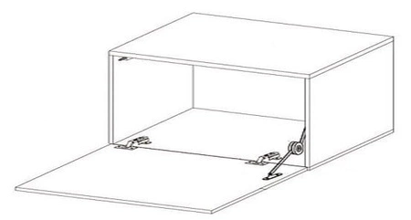 Meblościanka Como czarny połysk ergonomiczna i funkcjonalna inspirowana geometrią optycznie powiększy wnętrze do powieszenia na ścianie