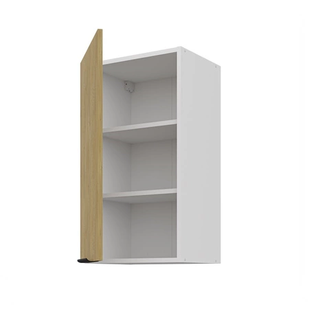 Zestaw mebli kuchennych Cremona 260 cm eleganckie szafki kuchenne o subtelnej i naturalnej kolorystyce metalowe uchwyty krawędziowe