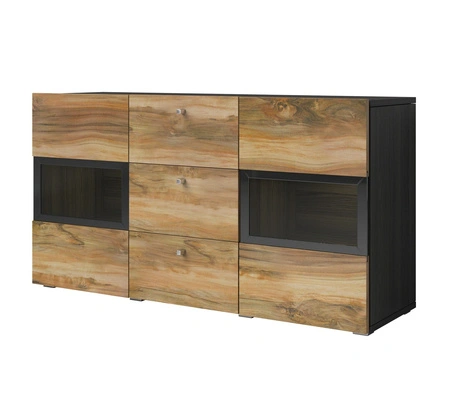 Komoda z szufladami Baros 132 cm orzech satin / touchwood wysoka jakość wykonania nowoczesne kształty w wyjątkowej stylizacji zachwycą każdego