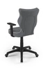 Krzesło do biurka Duo ciemny szary dopasowane do wzrostu 146-176,5 cm ergonomiczne krzesło obrotowe z regulowanymi podłokietnikami