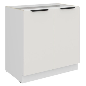 Szafka kuchenna stojąca z półką Corato Wh 80 D 2F BB szafka odporna na uszkodzenia wykończenie frontów w technologii anti fingerprint