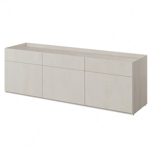 Szafka RTV Teen Flex 150 cm silk flou nowoczesna szafka do pokoju z obniżonym blatem z powodzeniem sprawdzi się jako komoda