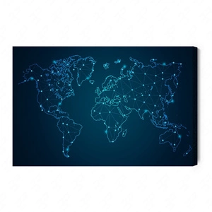 Obraz na płótnie mapa świata 100x70 cm ponadczasowa ozdoba każdego wnętrza obraz w wyrazistej kolorystyce wysoka jakość wykonania