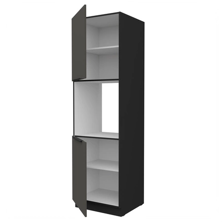 Słupek kuchenny Aversa Bl 60 DP-210 2F szafka do zabudowy piekarnika fronty wykonane w innowacyjnej technologii anti fingerprint