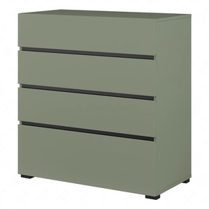 Komoda z szufladami Cross 80 cm zielona stylowy design komody do sypialni prosta forma w nowoczesnym wydaniu