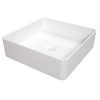 Umywalka nablatowa ceramiczna Deante Square biała kwadratowa umywalka wykonana z wytrzymałej ceramiki powłoka antybakteryjna