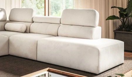 Narożnik z funkcją spania Cantare X ciemny beż lewostronny wygodny narożnik o niebanalnym designie doskonały do przestronnego salonu