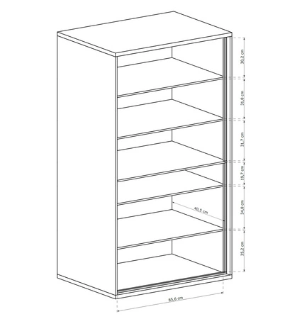 Witryna Mediolan Plus 92 cm hikora stylowa witryna bezpieczne szkło hartowane witryna na metalowych nogach szuflada z systemem push to open