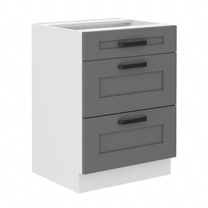 Szafka kuchenna stojąca z szufladami Avola 60 D 3S BB szafka odporna na parę wodną rozlaną ciecz i wysoką temperaturę