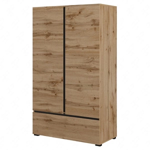 Komoda wysoka Cross 89 cm dąb wotan stylowy design komody z szufladą do sypialni prosta forma w nowoczesnym wydaniu