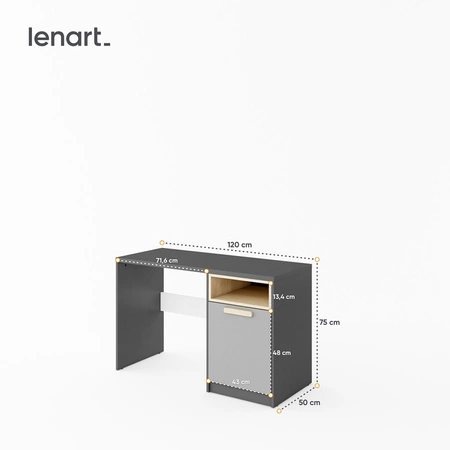 Zestaw mebli Pok grafit / szary / biały / buk ibsen stylowy zestaw mebli o nowoczesnym designie staranne wykończenie i modna kolorystyka