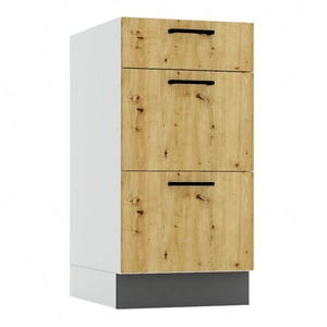 Szafka kuchenna stojąca z szufladami Clara D40 S/3 pojemna szafka odporna na działanie wilgoci i uszkodzenia metalowe uchwyty