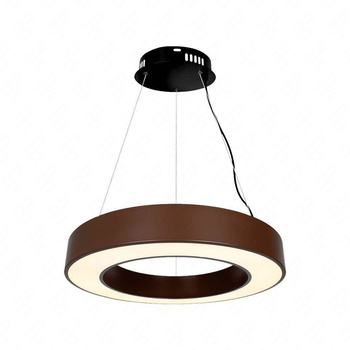 Lampa wisząca Corten brązowa 50W 4000K niebanalna estetyka lampy z wbudowanymi diodami LED funkcja ściemniania światła wysoka jakość wykonania