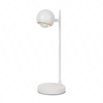 Lampka nocna Globe biała 5W 3000K elegancki design metalowy korpus regulowane ramię idealna propozycja oświetlenia do biura