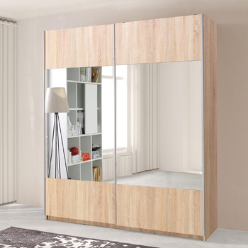 Szafa przesuwna Vario 175 cm z lustrem nowoczesny design szafy oraz aluminiowe prowadnice drzwi