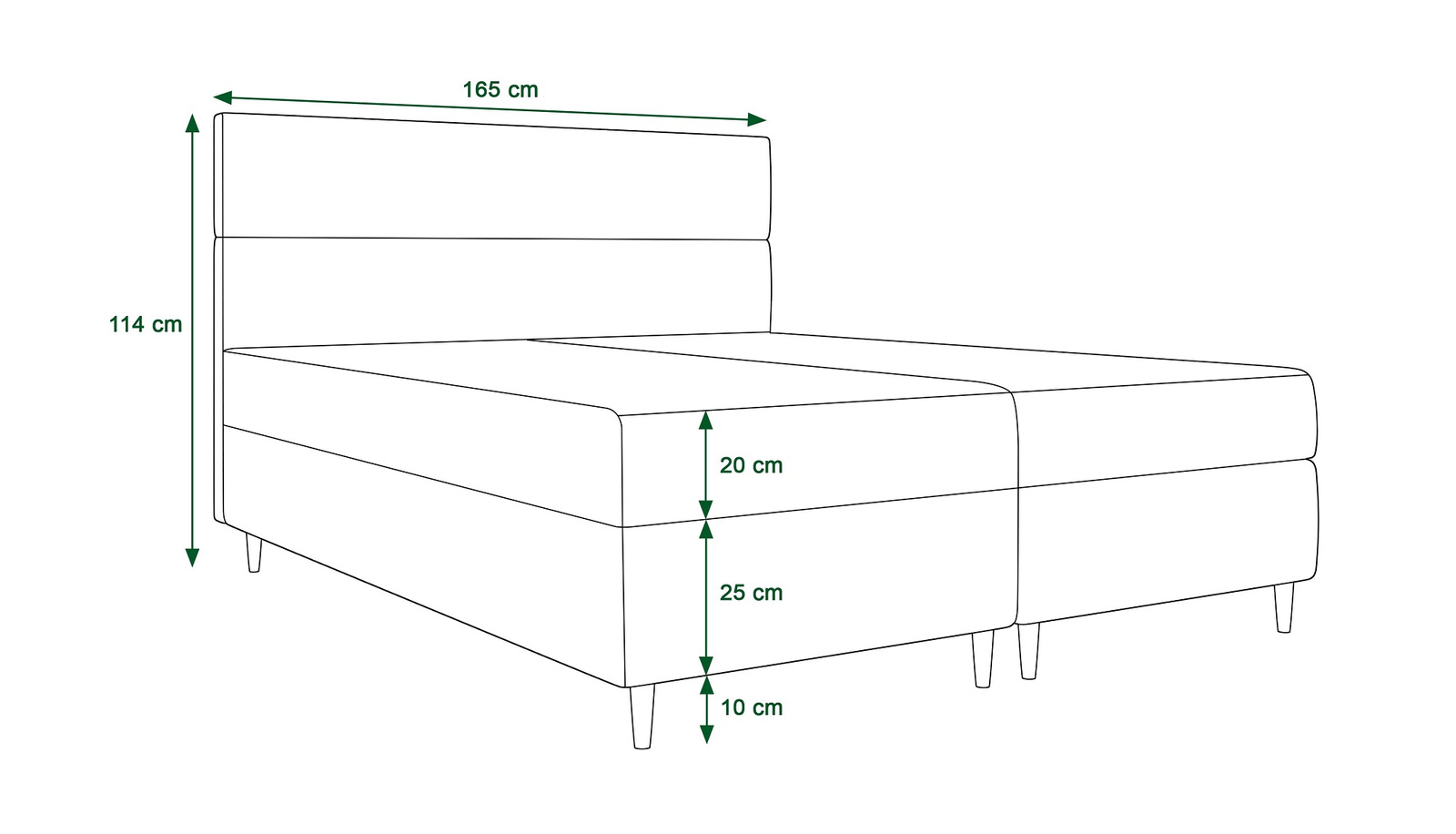 Boxspringbett Bing 160x200 cm blau Itaka 13