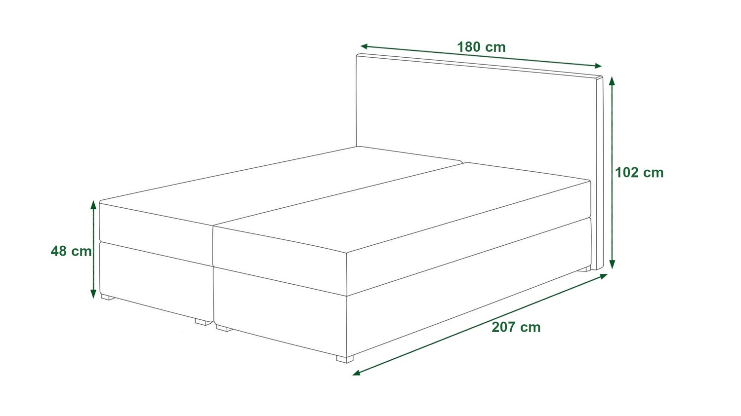 Łóżko kontynentalne Casey Monolith 02