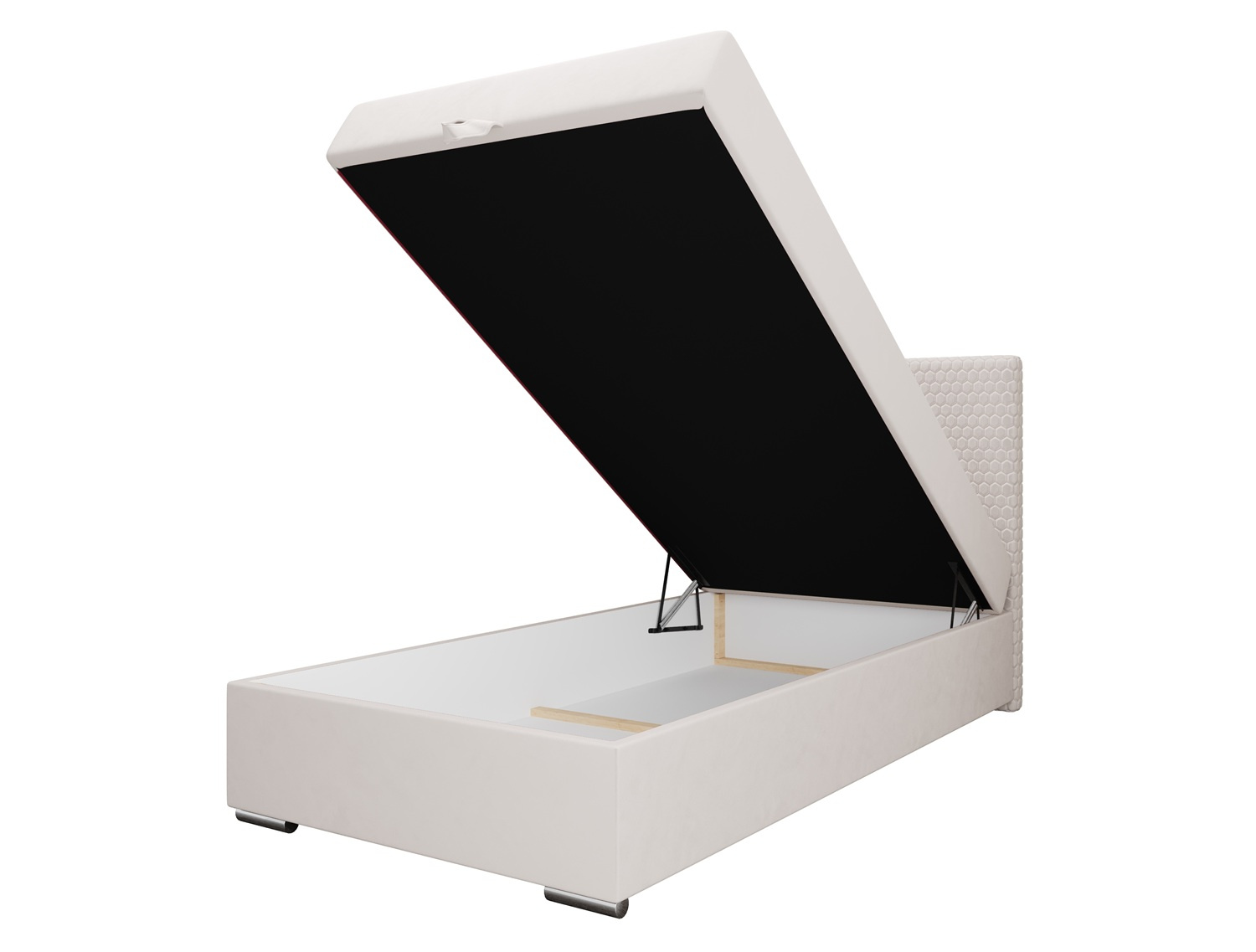 Łóżko kontynentalne Fargo z pojemnikami na pościel