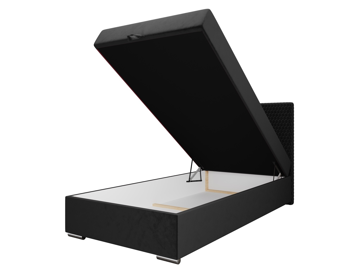 Łóżko kontynentalne Fargo z pojemnikami na pościel