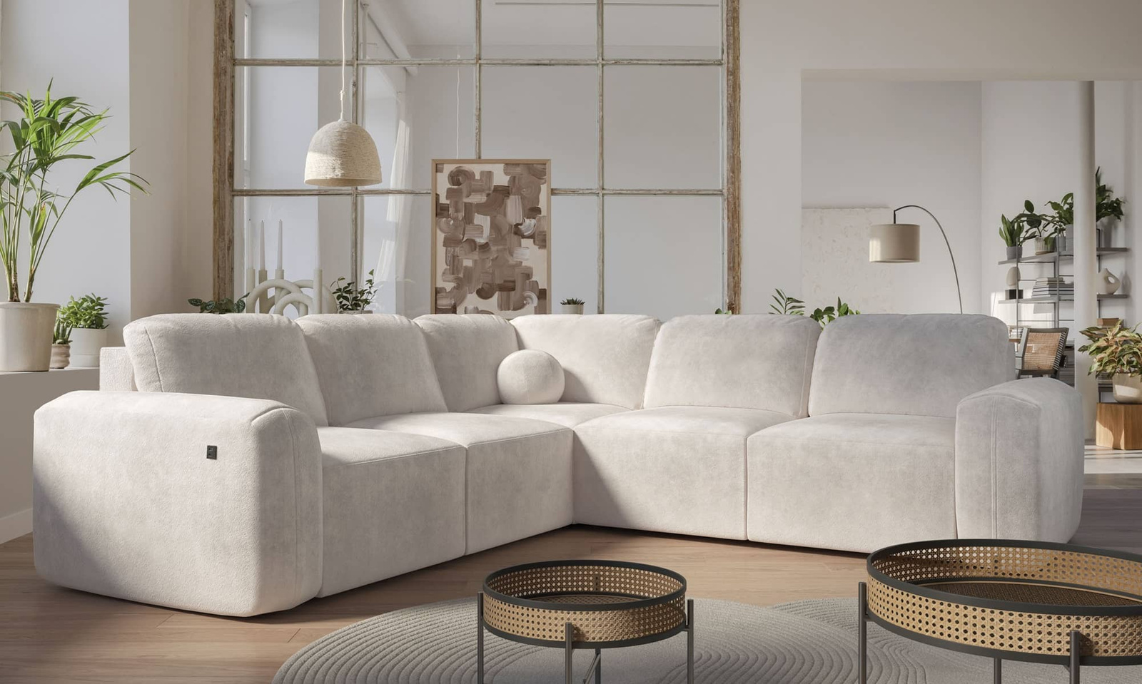 Narożnik z funkcją spania Arbon Narożniki do salonu Nowoczesne narożniki rozkładane do pokoju dziennego