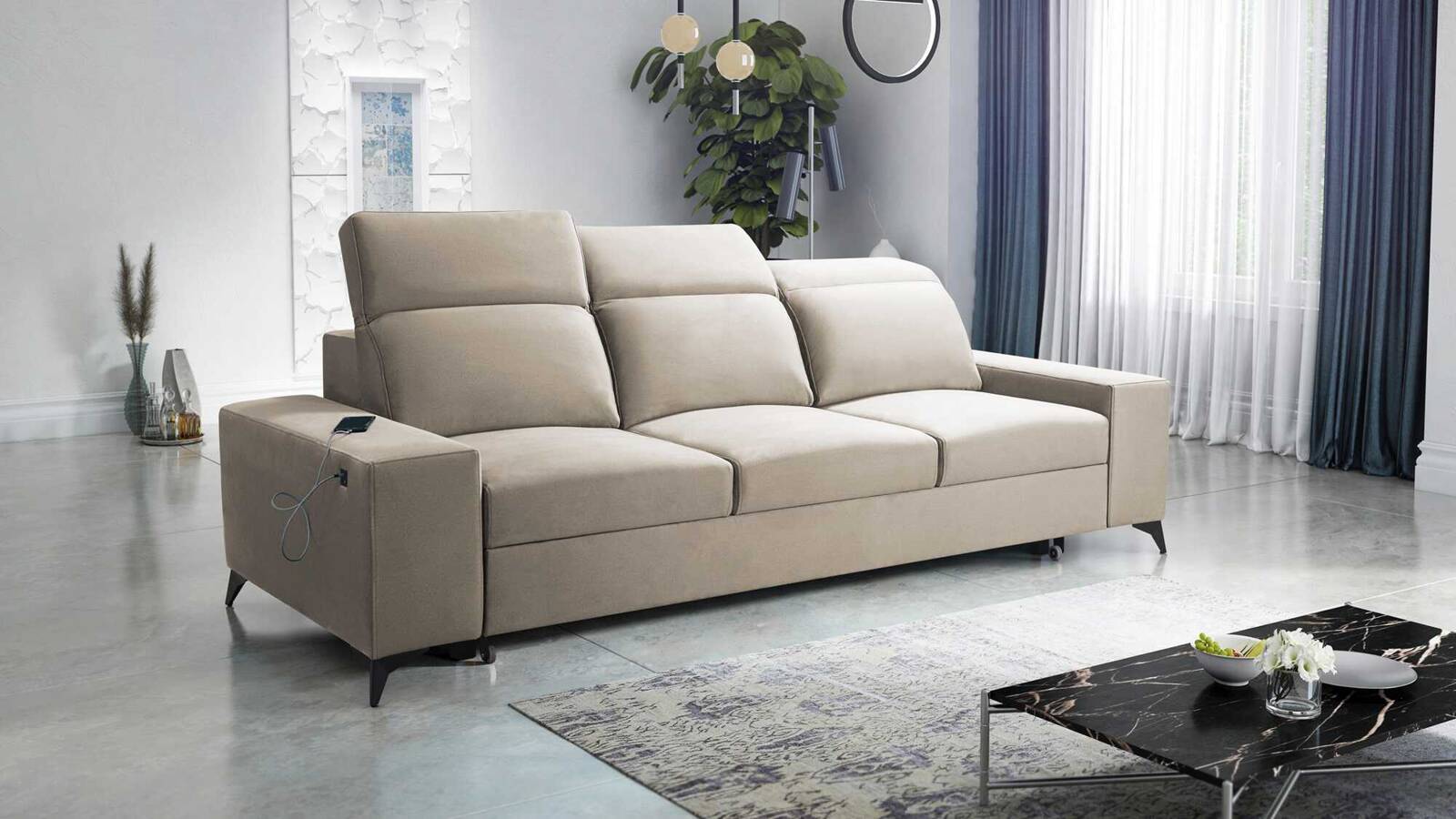 Sofa z funkcją spania Kelly Sofa do salonu