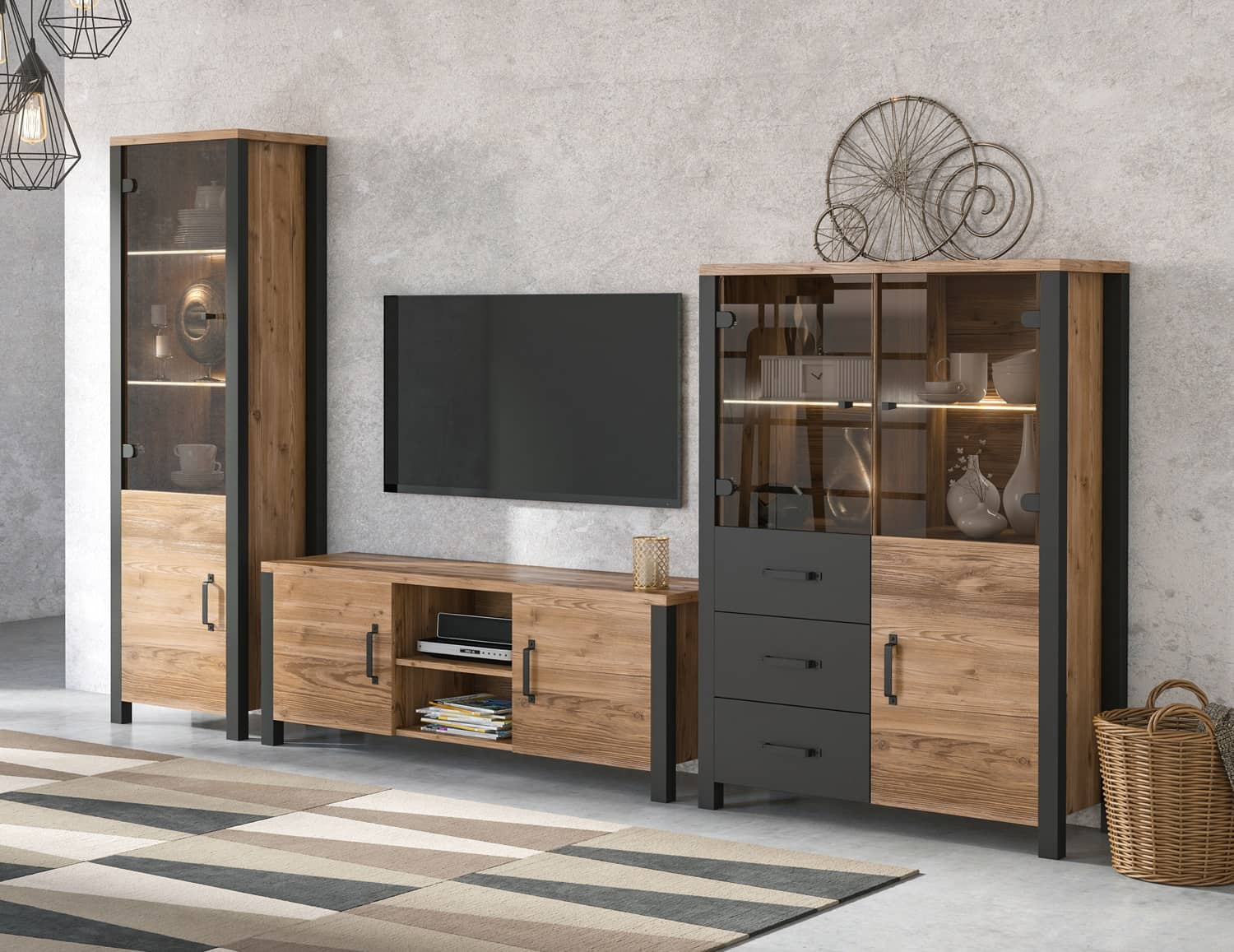 Zestaw mebli Aktiv do pokoju dziennego Meblościanka do salonu Meble do pokoju młodzieżowego