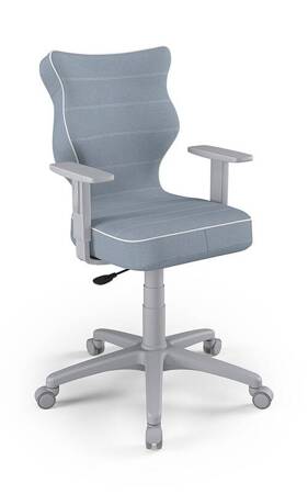 Krzesło do biurka Duo arktyczny błękit dopasowane do wzrostu 146-176,5 cm ergonomiczne krzesło obrotowe z regulowanymi podłokietnikami