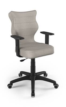 Krzesło do biurka Duo jasny szary dopasowane do wzrostu 146-176,5 cm ergonomiczne siedzisko regulowane podłokietniki odporna tkanina