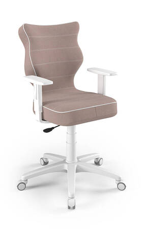 Krzesło do biurka Duo lawendowy róż dopasowane do wzrostu 159-188 cm ergonomiczne krzesło obrotowe z regulowanymi podłokietnikami