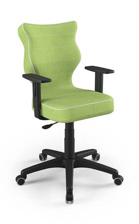 Krzesło do biurka Duo zielone idealne do wzrostu 146-176,5 cm profilowane siedzisko regulowane podłokietniki łatwo czyszcząca tkanina