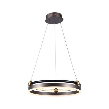 Lampa wisząca Copper 43 cm brązowa 20W 3000K oryginalna estetyka lampy z wbudowanymi diodami LED lampa wzbogacona złotymi dodatkami