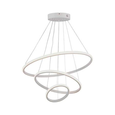 Lampa wisząca Loop biała 32W 3000K niebanalna estetyka lampy LED doskonale wpisuje się do wnętrz w stylu nowoczesnym oraz glamour