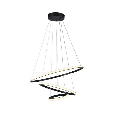 Lampa wisząca Loop czarna 32W 3000K niebanalna estetyka lampy LED doskonale wpisuje się do wnętrz w stylu nowoczesnym oraz glamour