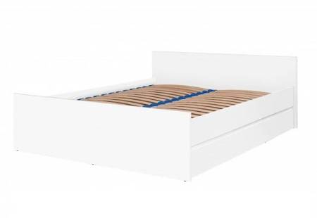 Łóżko Simple 160x200 cm biały funkcjonalny mebel do sypialni lub pokoju młodzieżowego