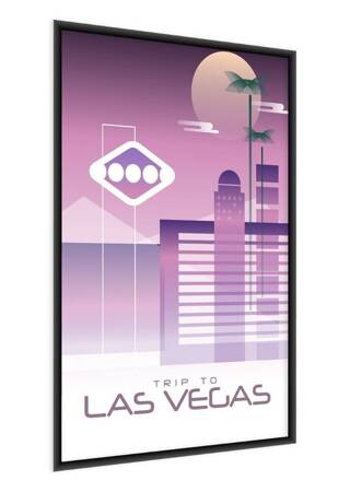 Plakat trip to Las Vegas 70x100 plakat w ramie precyzyjny wydruk ze stylową grafiką doskonała dekoracja do salonu lub sypialni