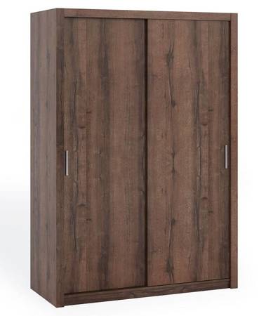 Szafa przesuwna Rico 150 cm dąb monastery funkcjonalny mebel klasyczna forma idealna szafa do sypialni garderoby lub przedpokoju 