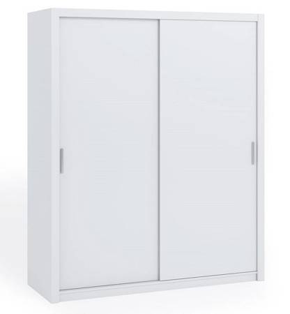 Szafa przesuwna Rico 180 cm biała funkcjonalny mebel klasyczna forma idealna szafa do sypialni garderoby lub przedpokoju 