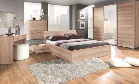 Zestaw mebli do sypialni Penelopa dąb sonoma jasny klasyczny design funkcjonalny i komfortowy zachwyci miłośników klasycznych wnętrz